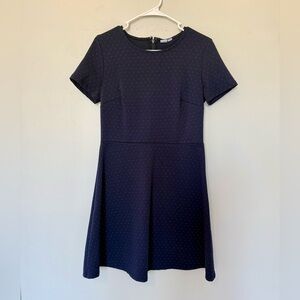GAP Navy Blue Polka Dot A Line Mini Dress